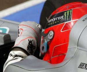 yapboz Michael Schumacher - Mercedes - Macaristan Grand Prix 2010